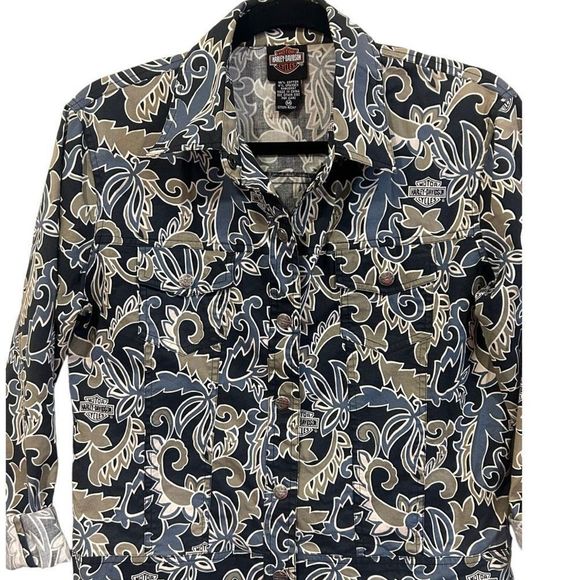 Harley Davidson Women's Multicolor Paisley Jacket And Skirt Set Medium/10 - Picture 15 of 16